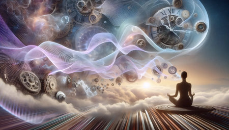 Breath time dilation, Ai generated imageの写真素材