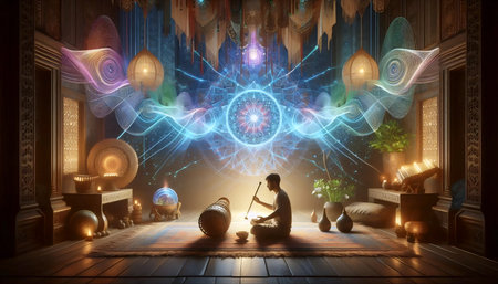 Breath sound healing, Ai generated image