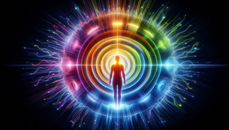 Breath color therapy, Ai generated imageの写真素材