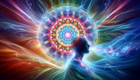 Breath energy mandala, Ai generated image