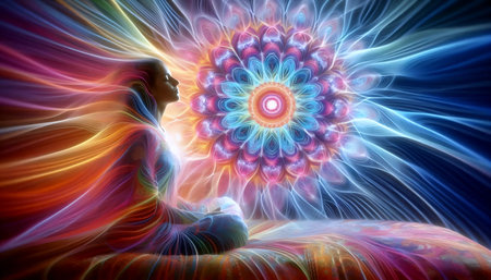 Breath energy mandala, Ai generated image