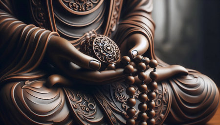 Buddha prayer beads, Ai generated imageの写真素材