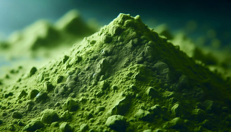 Matcha powder close-up, Ai generated imageの写真素材