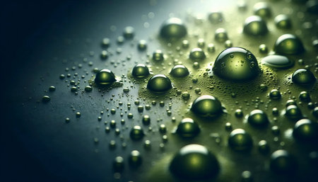 Matcha surface droplets, Ai generated imageの写真素材