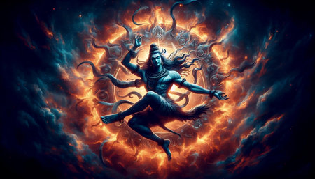 A Dancing Shiva Nataraja, Ai generated imageの写真素材
