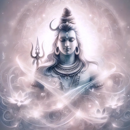 A Lord Shiva with mantras, Ai generated image