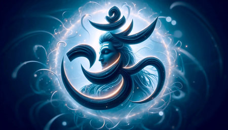 A Lord Shiva with Om symbol, Ai generated image