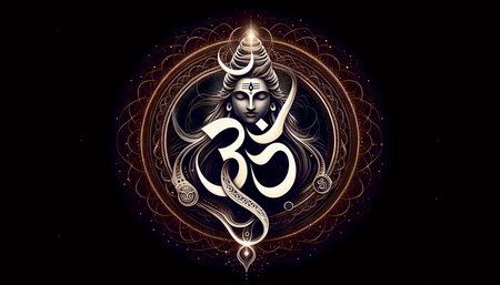 A Lord Shiva with Om symbol, Ai generated image