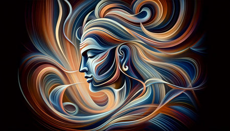 An abstract interpretation of Lord Shivaの写真素材