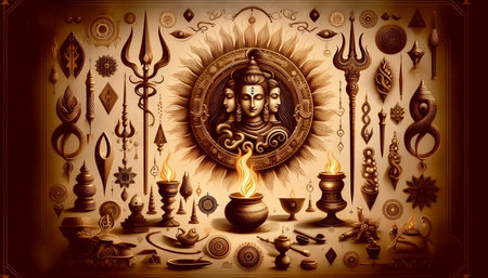 A Lord Shiva with Nath symbols, Ai generated image