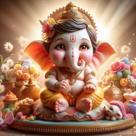 A Lord Ganesha as a child, Ai generated image