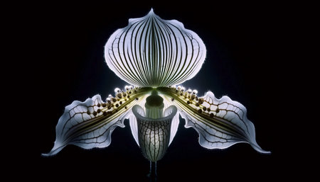 An orchid with transparent petals, Ai generated imageの写真素材