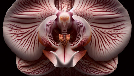 A close-up of an orchid flower, Ai generated imageの写真素材