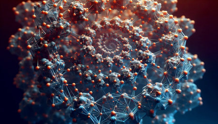 Sacred geometry in molecular structures, Ai generated imageの写真素材