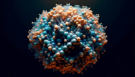 Sacred geometry in molecular structures, Ai generated imageの写真素材