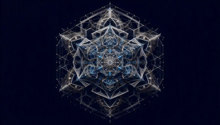 Sacred geometry in digital art, Ai generated image