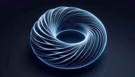 A torus in motion, Ai generated imageの写真素材