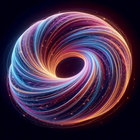 A torus in motion, Ai generated imageの写真素材