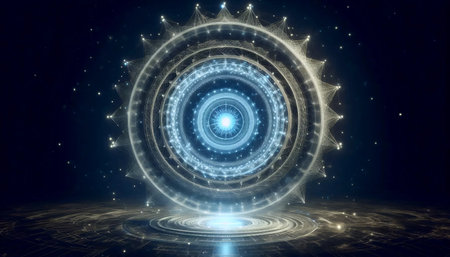 Geometric portals, Ai generated image