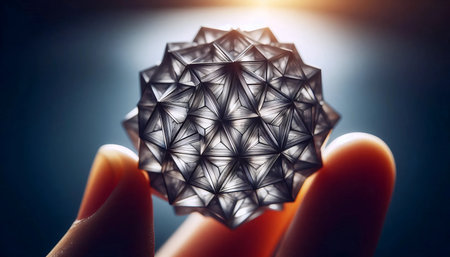 Geometric patterns in crystals, Ai generated imageの写真素材