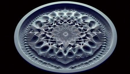 Sacred geometry in sound vibrations, Ai generated imageの写真素材