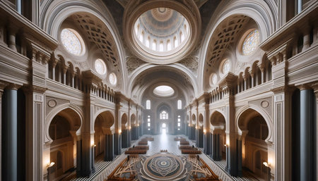 Sacred geometry in architecture, Ai generated image