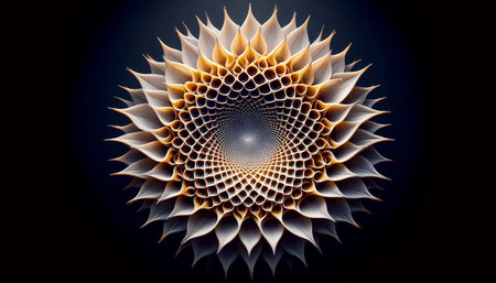 Sacred geometry in nature, Ai generated imageの写真素材