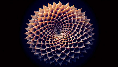 Sacred geometry in nature, Ai generated imageの写真素材