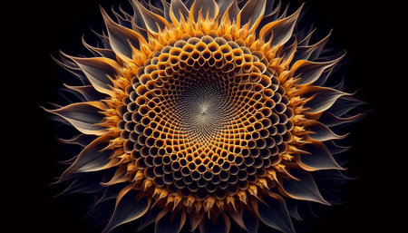 Sacred geometry in nature, Ai generated imageの写真素材