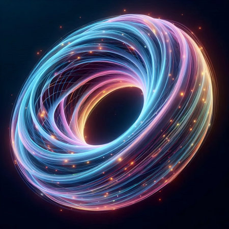 A torus in motion, Ai generated imageの写真素材