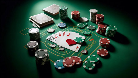 Card games like poker, Ai generated image