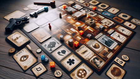 Clue board game, Ai generated imageの写真素材