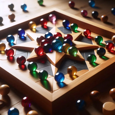 Chinese checkers game, Ai generated imageの写真素材