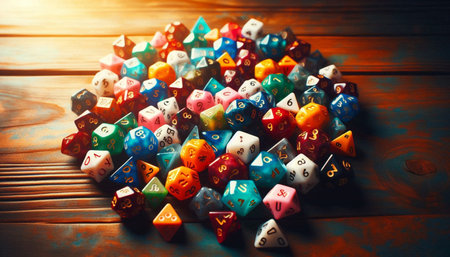 Dice for board games, Ai generated imageの写真素材