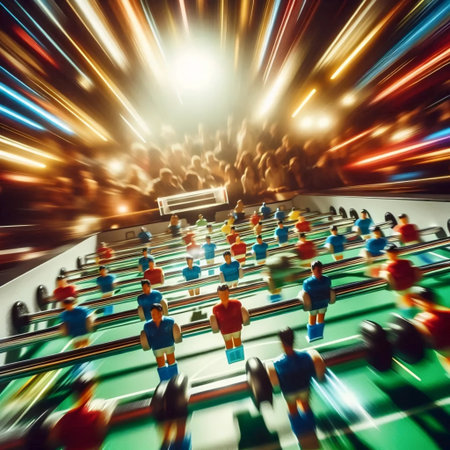 Table football or hockey game, Ai generated image