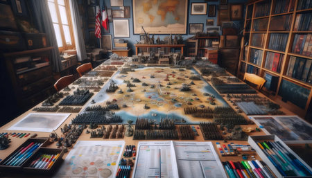 Strategic war games, Ai generated image