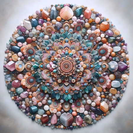 A crystal mandala, Ai generated imageの写真素材