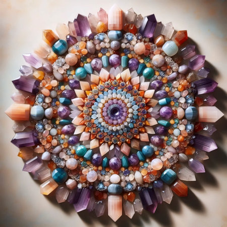 A crystal mandala, Ai generated imageの写真素材