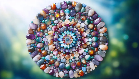 A crystal mandala, Ai generated imageの写真素材