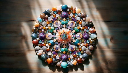 A crystal mandala, Ai generated imageの写真素材