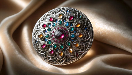 A mandala in jewelry, Ai generated imageの写真素材