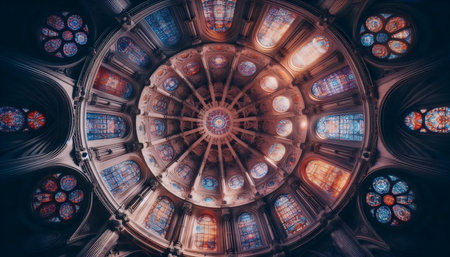 An architectural mandala, Ai generated imageの写真素材