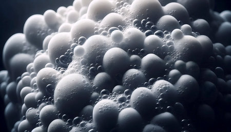 A foaming clay mask texture, Ai generated imageの写真素材