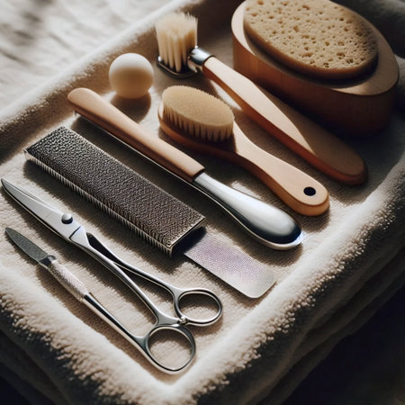 A luxury foot file and scrub setの写真素材