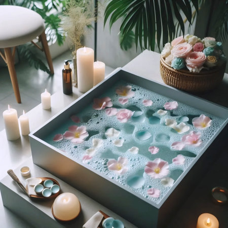 A pedicure soaking station, Ai generated imageの写真素材