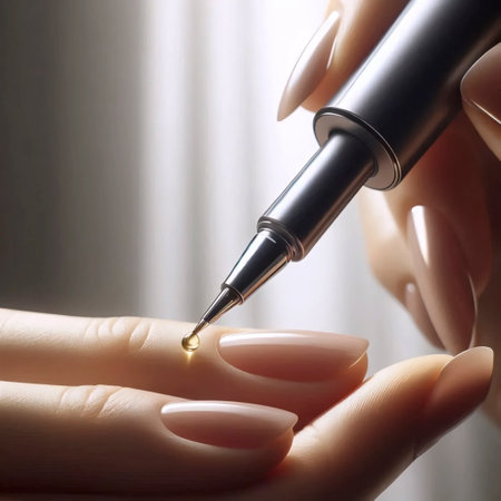 A cuticle oil pen application, Ai generated image