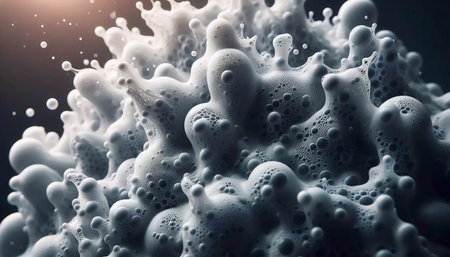 A foaming clay mask texture, Ai generated imageの写真素材