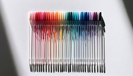 A nail polish color swatch collection, Ai generated imageの写真素材