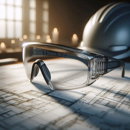 A modern safety glasses industrial, Ai generated image