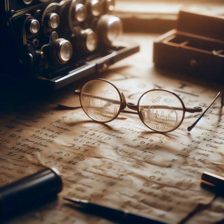 A vintage optical prescription chart, Ai generated imageの写真素材